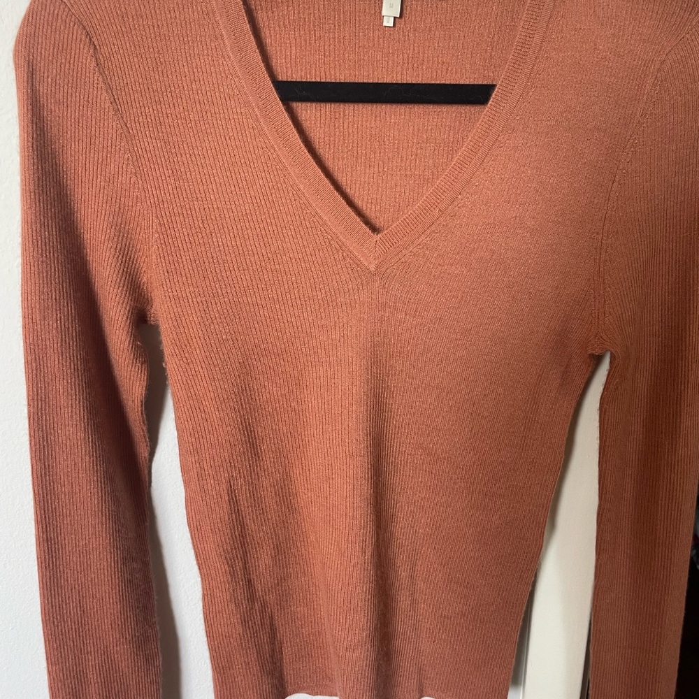 NakedCashmere Brown V-Neck Sweater